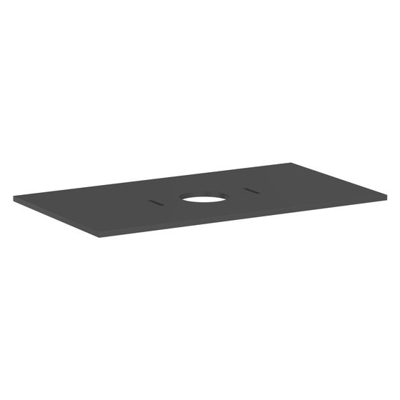 Hansgrohe Xilesa E Konsole 980x550mm, Ausschnitt mittig für Aufsatzwaschtisch ohne Hahnloch, Schiefergrau Matt