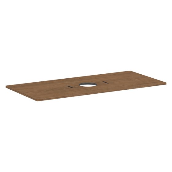 Hansgrohe Xilesa E Konsole 1180x550mm, Ausschnitt mittig für Aufsatzwaschtisch ohne Hahnloch, Eiche Kaschmir