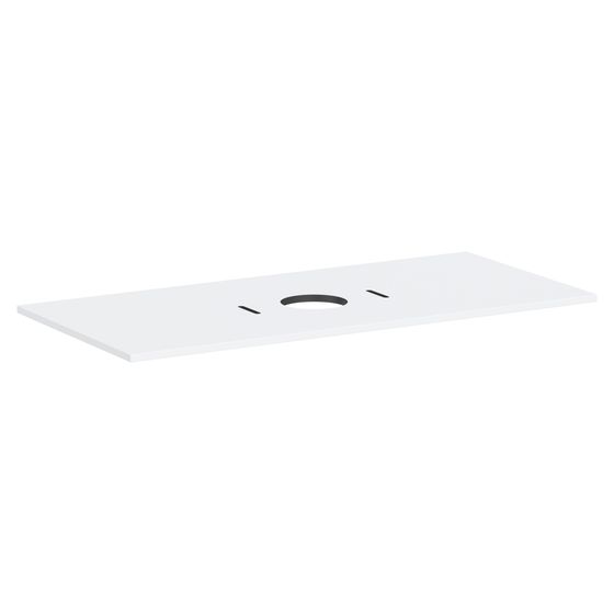 Hansgrohe Xilesa E Konsole 1180x550mm, Ausschnitt mittig für Aufsatzwaschtisch ohne Hahnloch, Mattweiß