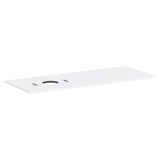 Hansgrohe Xilesa E Konsole 1375x550mm, Ausschnitt links für Aufsatzwaschtisch ohne Hahnloch, Mattweiß