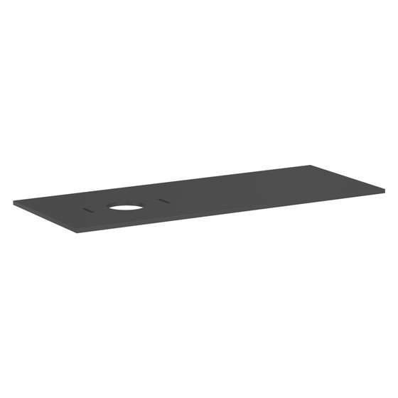 Hansgrohe Xilesa E Konsole 1375x550mm, Ausschnitt links für Aufsatzwaschtisch ohne Hahnloch, Schiefergrau Matt