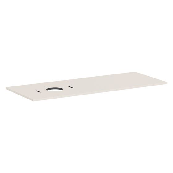 Hansgrohe Xilesa E Konsole 1375x550mm, Ausschnitt links für Aufsatzwaschtisch ohne Hahnloch, Sandbeige Matt