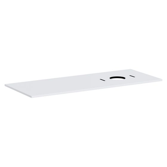 Hansgrohe Xilesa E Konsole 1375x550mm, Ausschnitt rechts für Aufsatzwaschtisch ohne Hahnloch, Mattweiß