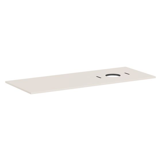 Hansgrohe Xilesa E Konsole 1375x550mm, Ausschnitt rechts für Aufsatzwaschtisch ohne Hahnloch, Sandbeige Matt