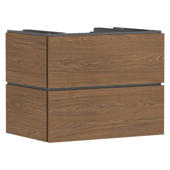 Hansgrohe Xilesa E Waschtischunterschrank 780x550mm, 2 SK für Konsole, Ausschnitt mittig, Eiche Kaschmir