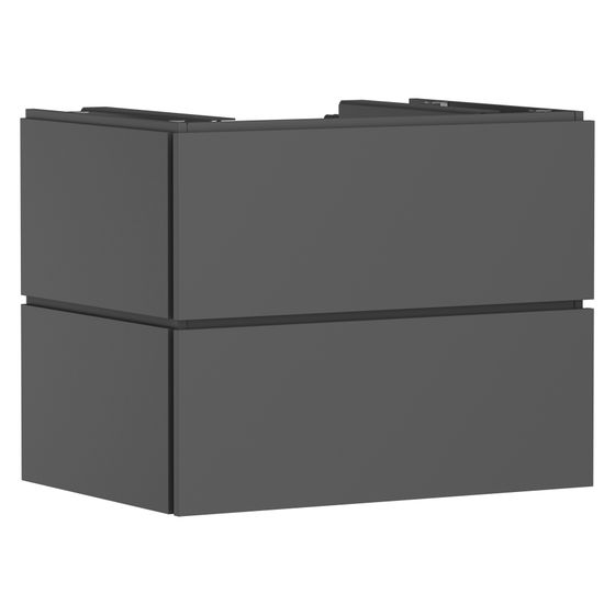 Hansgrohe Xilesa E Waschtischunterschrank 780x550mm, 2 SK PushOpen für Konsole, Ausschnitt mittig, Schiefergrau Matt
