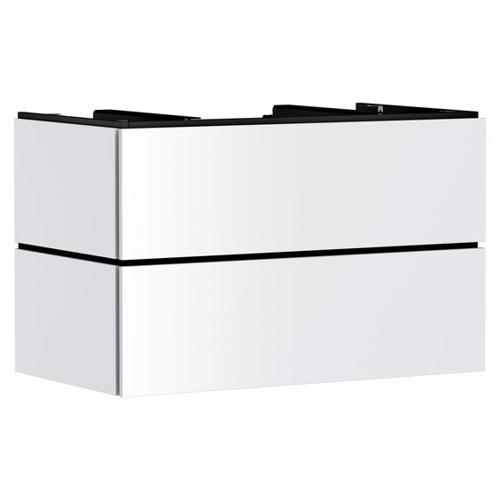 Hansgrohe Xilesa E Waschtischunterschrank 980x550mm, 2 SK für Konsole, Ausschnitt mittig, Mattweiß