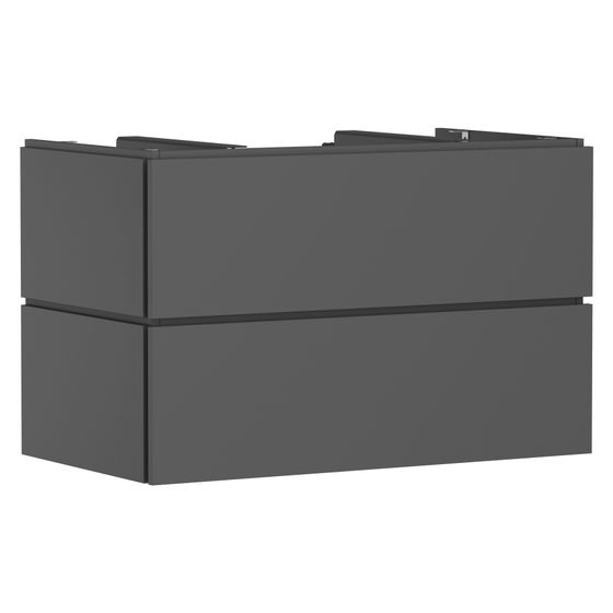Hansgrohe Xilesa E Waschtischunterschrank 980x550mm, 2 SK für Konsole, Ausschnitt mittig, Schiefergrau Matt