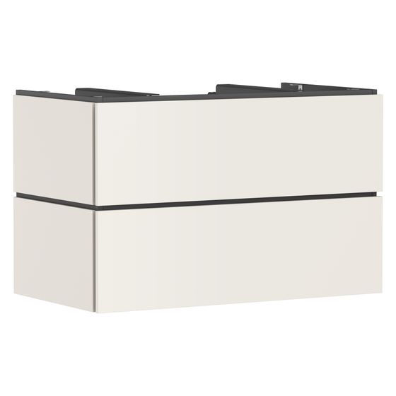Hansgrohe Xilesa E Waschtischunterschrank 980x550mm, 2 SK PushOpen für Konsole, Ausschnitt mittig, Sandbeige Matt