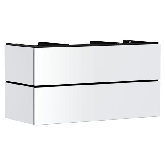 Hansgrohe Xilesa E Waschtischunterschrank 1180x550mm, 2 SK PushOpen für Konsole, Ausschnitt mittig, Mattweiß