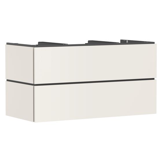 Hansgrohe Xilesa E Waschtischunterschrank 1180x550mm, 2 SK PushOpen für Konsole, Ausschnitt mittig, Sandbeige Matt