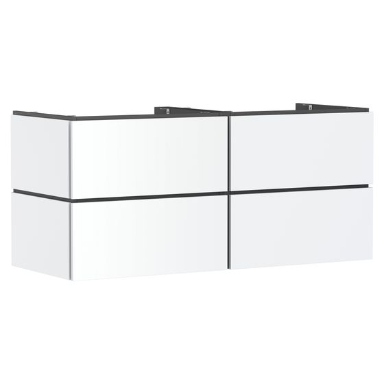 Hansgrohe Xilesa E Waschtischunterschrank 1375x550mm, 4 SK PushOpen für Konsole, Mattweiß