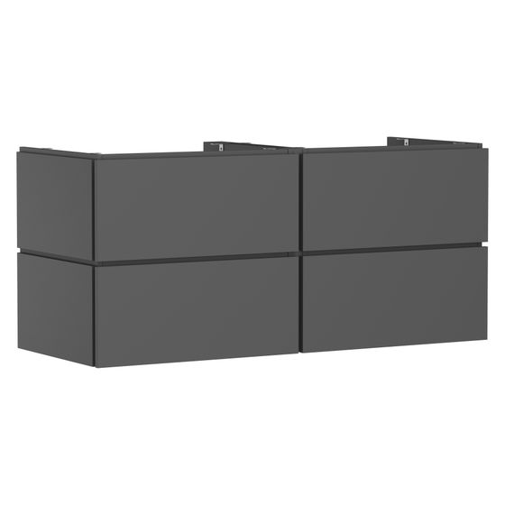 Hansgrohe Xilesa E Waschtischunterschrank 1375x550mm, 4 SK für Konsole, Schiefergrau Matt