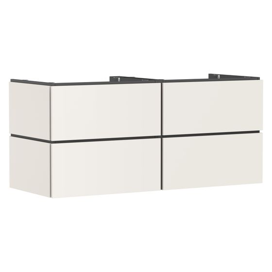 Hansgrohe Xilesa E Waschtischunterschrank 1375x550mm, 4 SK PushOpen für Konsole, Sandbeige Matt