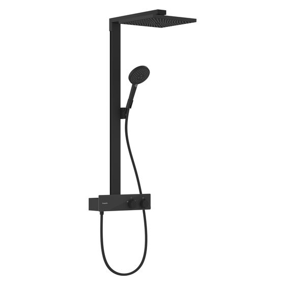 Hansgrohe Raindance E Showerpipe Duschsystem 300mm, 8l/min, 1jet, EcoSmart, ShowerTablet 350, Mattschwarz