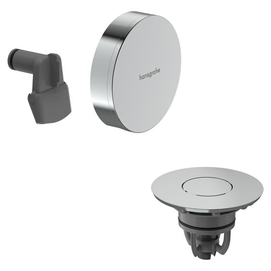 Hansgrohe Exafill Fertigset Wanneneinlauf, Ablauf-/Überlaufgarnitur, 23l/min, Rahmen Chrom, Deckel Chrom