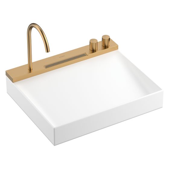 Hansgrohe Aufsatzwaschtisch Avalegra AquaUnit, 580x475x100mm, Armatur, Brushed Bronze