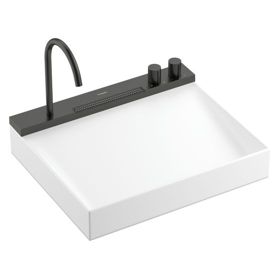 Hansgrohe Aufsatzwaschtisch Avalegra AquaUnit, 580x475x100mm, Armatur, Brushed Black Chrome