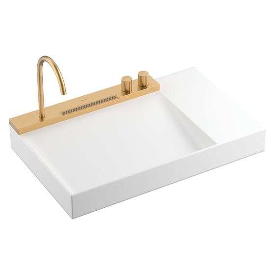 Hansgrohe Aufsatzwaschtisch Avalegra AquaUnit, 780x475x100mm, Armatur, Brushed Bronze