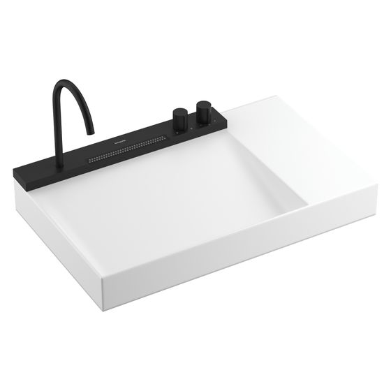 Hansgrohe Aufsatzwaschtisch Avalegra AquaUnit, 780x475x100mm, Armatur, Mattschwarz
