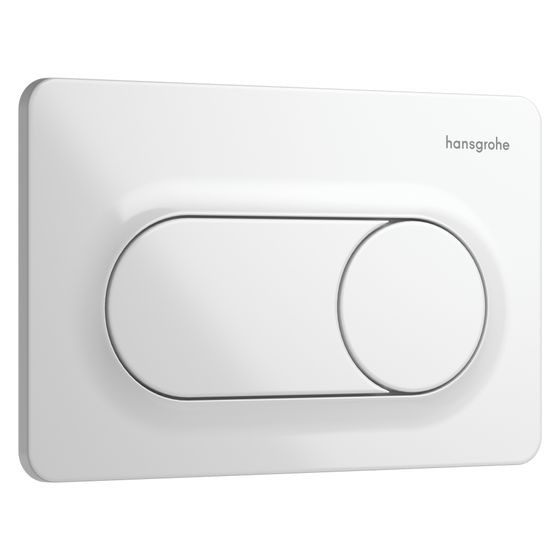 Hansgrohe iFrame Original S Betätigungsplatte für 2-Mengen-Spülung, Kunststoff, mechanisch, Weiß
