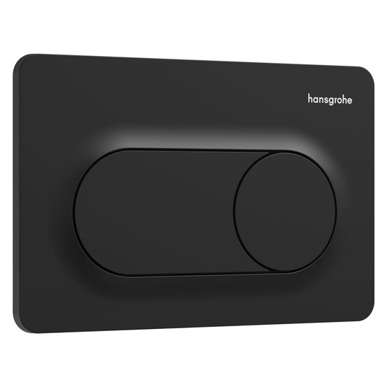 Hansgrohe iFrame Original S Betätigungsplatte für 2-Mengen-Spülung, Kunststoff, mechanisch, Mattschwarz