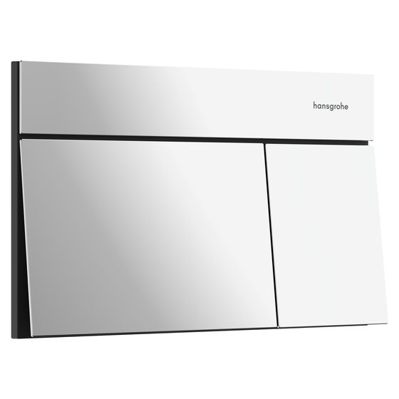 Hansgrohe iFrame Element E Betätigungsplatte für 2-Mengen-Spülung, Metall, mechanisch, Chrom