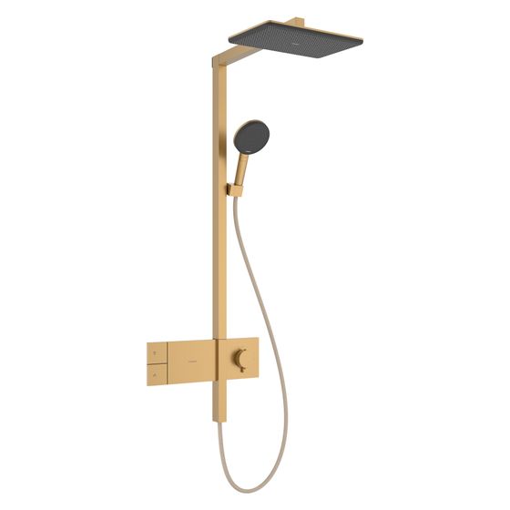 Hansgrohe Raindance Alive Q Showerpipe Duschsystem 210x340mm, 1jet, ShowerSelect Comfort, Brushed Bronze