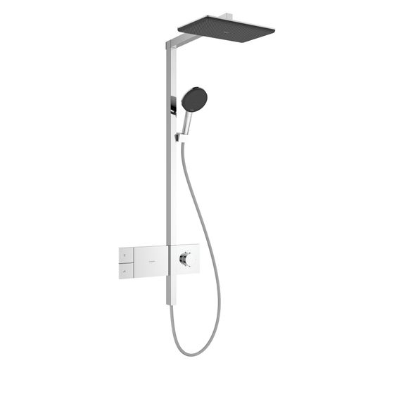 Hansgrohe Raindance Alive Q Showerpipe Duschsystem 210x340mm, 1jet EcoSmart, ShowerSelect Comfort, Chrom