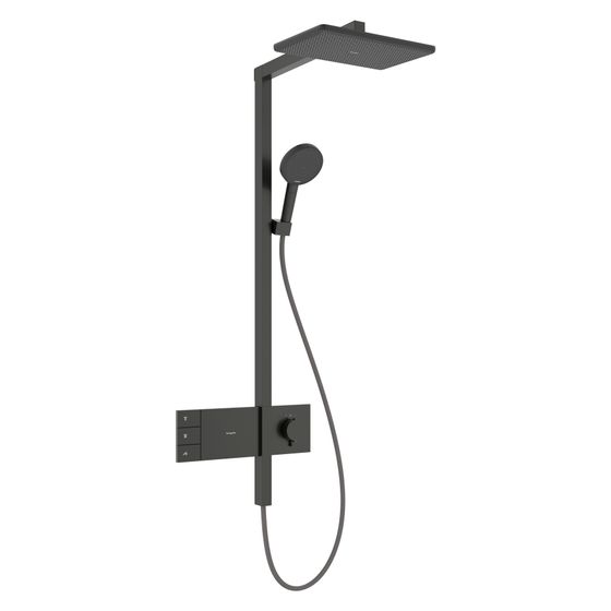 Hansgrohe Raindance Alive Q Showerpipe Duschsystem 210x340mm, 2jet, ShowerSelect Comfort, Brushed Black Chrome