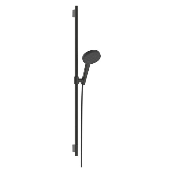 Hansgrohe Raindance Alive Select S Brauseset 125mm 7,1l/min 3jet EcoSmart, Brausestange Unica S Puro 90cm, Brushed Black Chrome