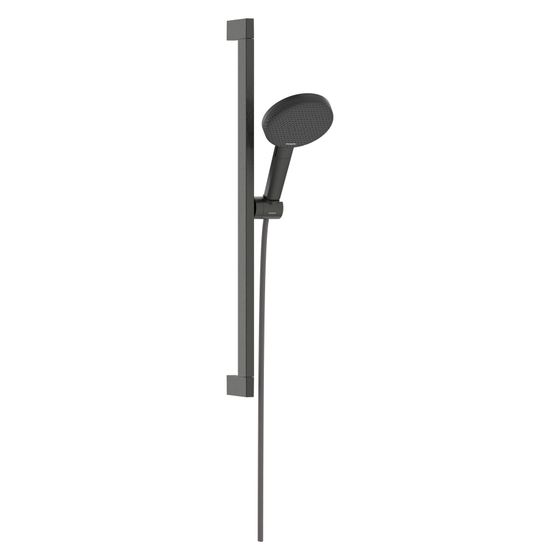 Hansgrohe Raindance Alive Select S Brauseset 125mm 7,1l/min 3jet EcoSmart, Unica E Puro 65cm, Slide-Halter, Brushed Black Chrome