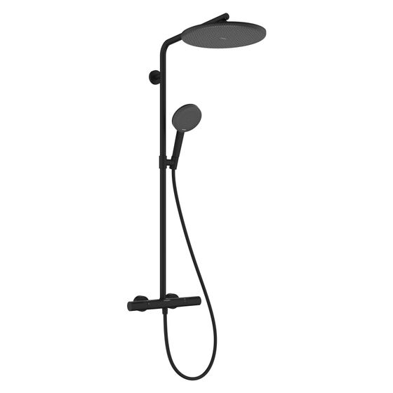 Hansgrohe Raindance Alive S Puro Showerpipe Duschsystem 300 1jet, Ecostat Element, Mattschwarz