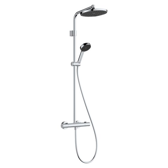 Hansgrohe Activera S Showerpipe Duschsystem 1jet, EcoSmart, Kopfbrause 240mm, Handbrause, BrauseTher. Ecostat Fine Varia, Chrom