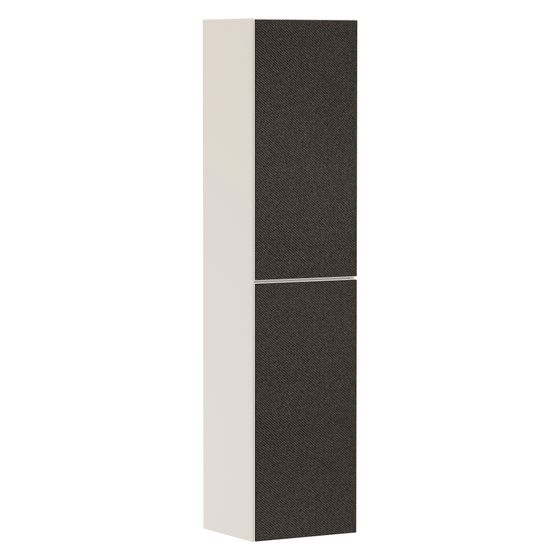 Hansgrohe Xevolos E Hochschrank Sandbeige Matt 400x360mm, Türanschlag links, Front Textil Dunkelgrau