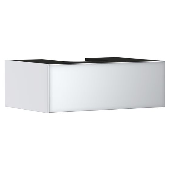 Hansgrohe Xevolos E Waschtischunterschrank Mattweiß 780x550mm, 1 SK für Konsole, Ausschnitt mittig, Front Weiß Metallic