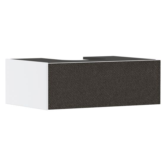 Hansgrohe Xevolos E Waschtischunterschrank Mattweiß 780x550mm, 1 SK für Konsole, Ausschnitt mittig, Front Textil Dunkelgrau