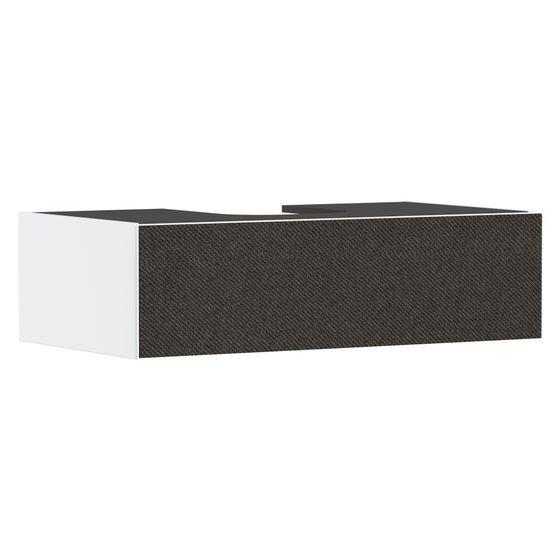 Hansgrohe Xevolos E Waschtischunterschrank Mattweiß 980x550mm, 1 SK für Konsole, Ausschnitt mittig, Front Textil Dunkelgrau