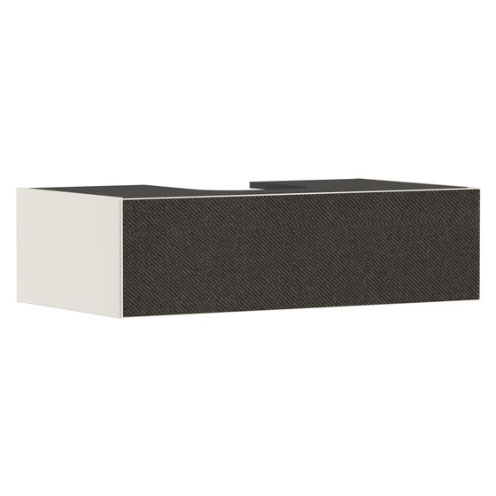 Hansgrohe Xevolos E Waschtischunterschrank Sandbeige Matt 980x550mm, 1 SK für Konsole, Auss. mittig, Front Textil Dunkelgrau