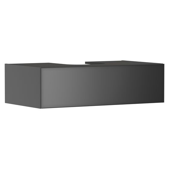 Hansgrohe Xevolos E Waschtischunterschrank Schiefergrau Matt 980x550mm, 1 SK für Konsole, mittig, Front Schiefergrau Metallic