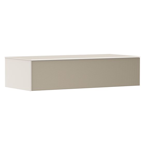 Hansgrohe Xevolos E Sideboard Sandbeige Matt 1180x550mm, 1 Schubkasten, Abdeckplatte, Front Bronze Struktur