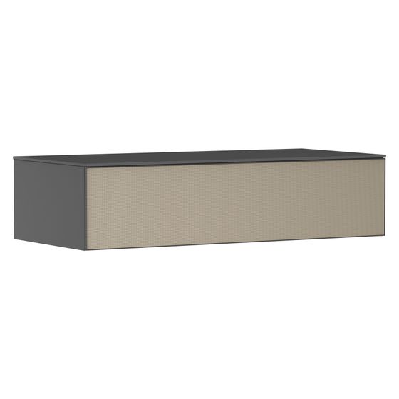 Hansgrohe Xevolos E Sideboard Schiefergrau Matt 1180x550mm, 1 Schubkasten, Abdeckplatte, Front Bronze Struktur