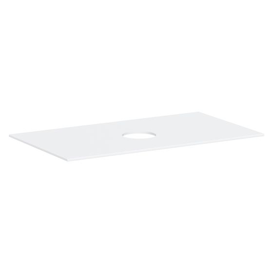 Hansgrohe Xevolos E Konsole 980x550mm, Ausschnitt mittig für Aufsatzwaschtisch ohne Hahnloch, Mattweiß