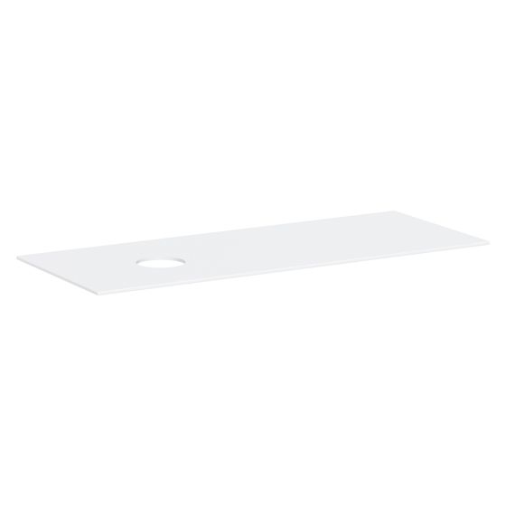 Hansgrohe Xevolos E Konsole 1370x550mm, Ausschnitt links für Aufsatzwaschtisch ohne Hahnloch, Mattweiß