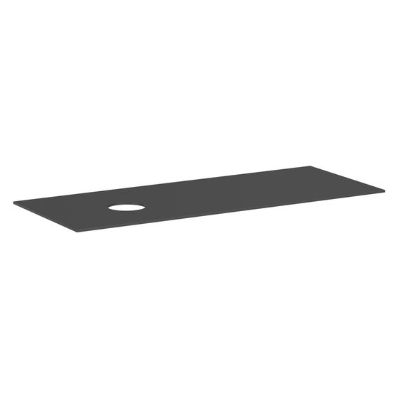 Hansgrohe Xevolos E Konsole 1370x550mm, Ausschnitt links für Aufsatzwaschtisch ohne Hahnloch, Schiefergrau Matt