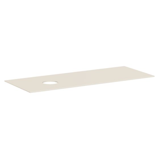 Hansgrohe Xevolos E Konsole 1370x550mm, Ausschnitt links für Aufsatzwaschtisch ohne Hahnloch, Sandbeige Matt