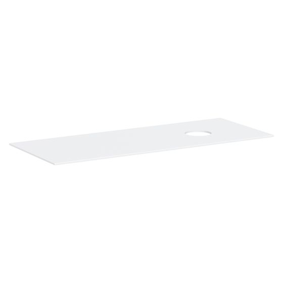 Hansgrohe Xevolos E Konsole 1370x550mm, Ausschnitt rechts für Aufsatzwaschtisch ohne Hahnloch, Mattweiß