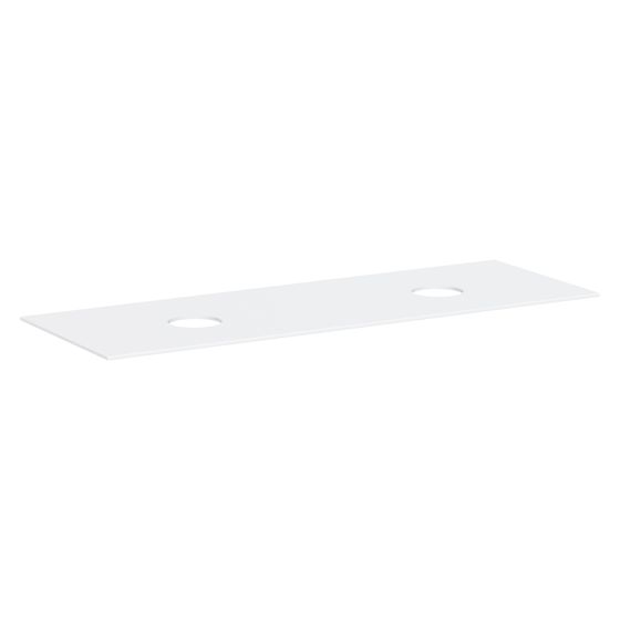 Hansgrohe Xevolos E Konsole 1570x550mm, 2 Ausschnitte für Aufsatzwaschtisch ohne Hahnloch, Mattweiß