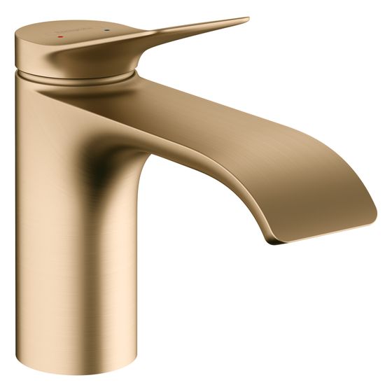 Hansgrohe Vivenis Einhebel-Waschtischmischer 80mm, 5l/min, Zugstangen-Ablaufgarnitur, Brushed Bronze