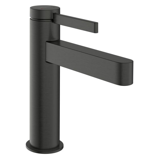 Hansgrohe Finoris Einhebel-Waschtischmischer 110mm, 5l/min, Zugstangen-Ablaufgarnitur, Brushed Black Chrome